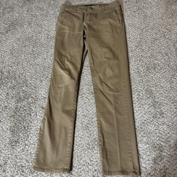 RSQ London Skinny Chino Pants Mens 30x32 Khaki Stretch Flat Front Casual - Picture 1 of 11